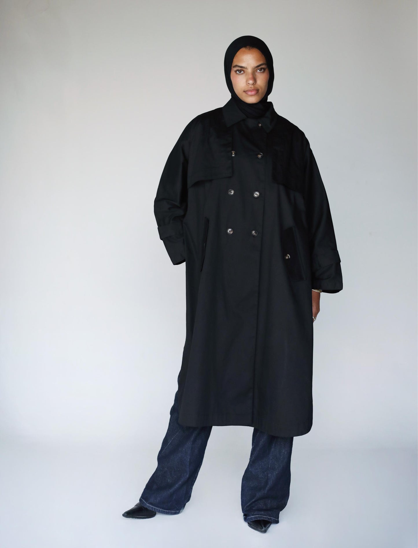 Charcoal Overlay Cape