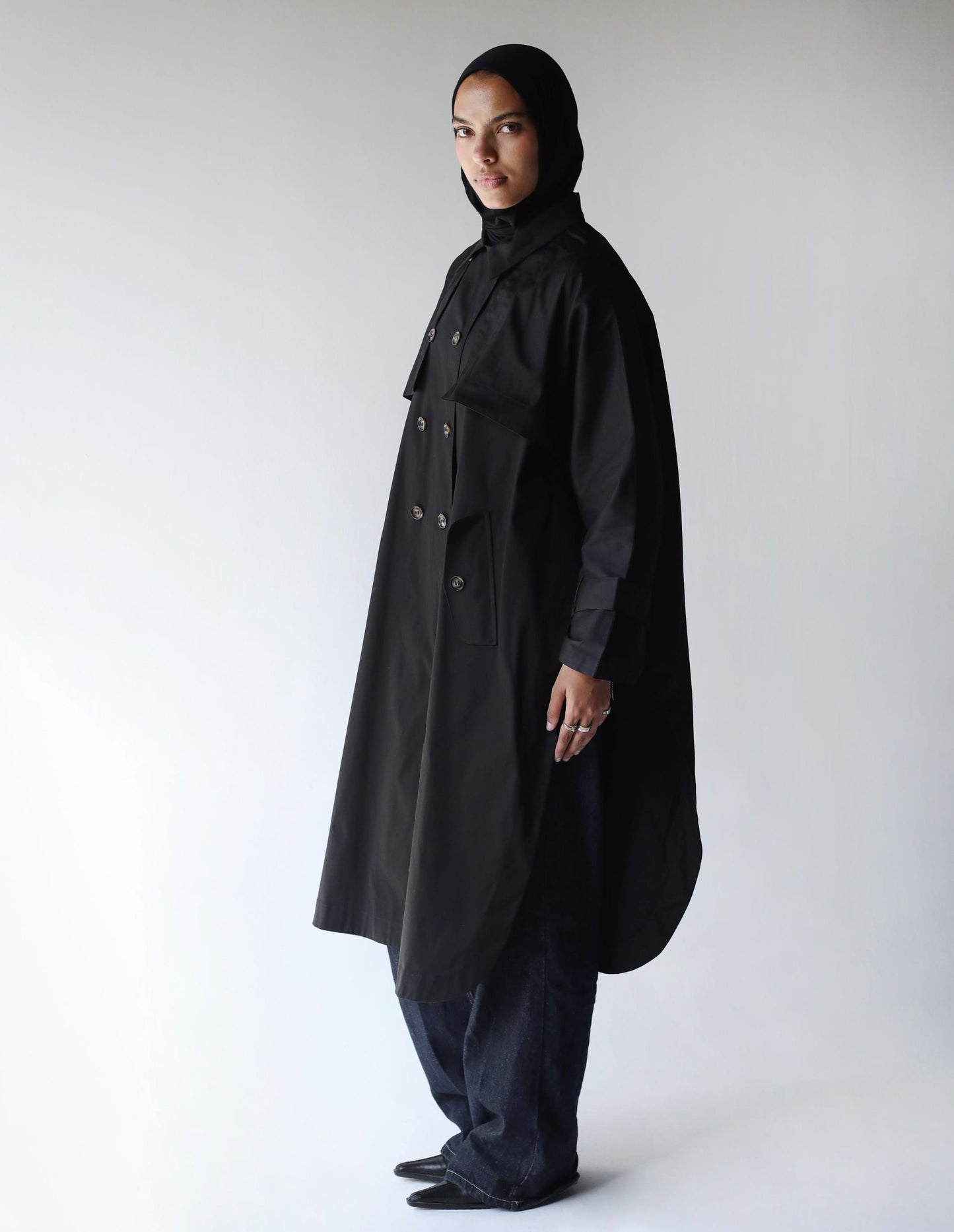 Charcoal Overlay Cape