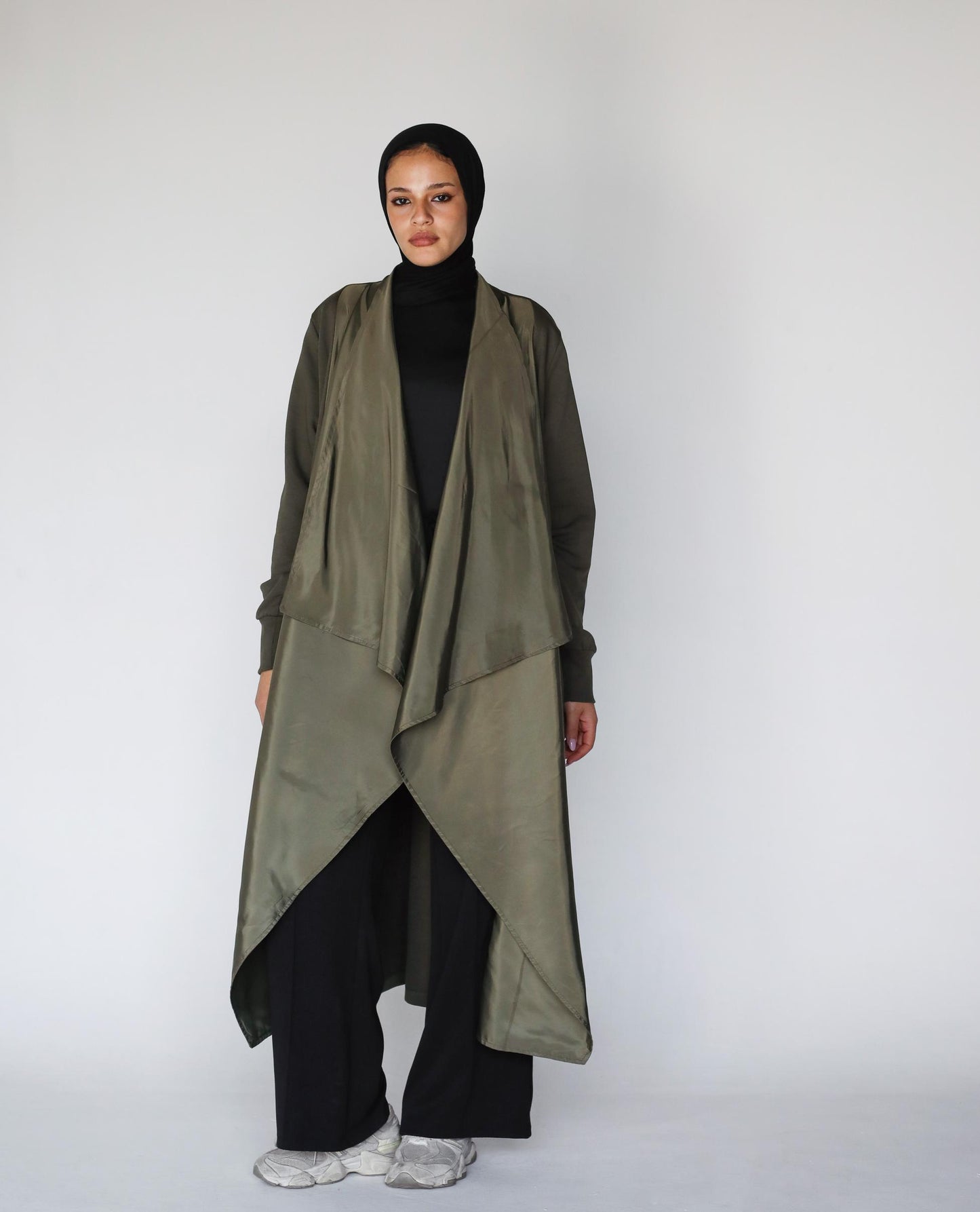 The Flowline Cardigan In Olive Oil