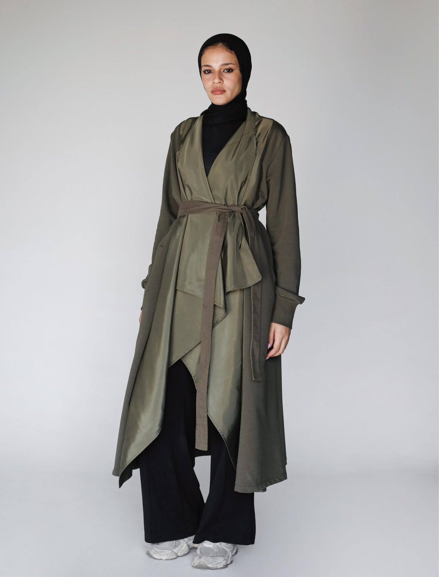 The Flowline Cardigan In Olive Oil