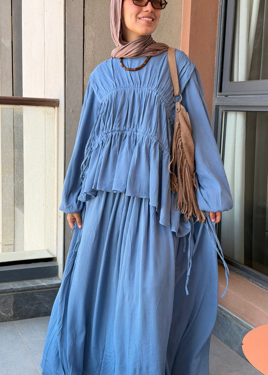 The Drape Flow Set In Parisian Blue