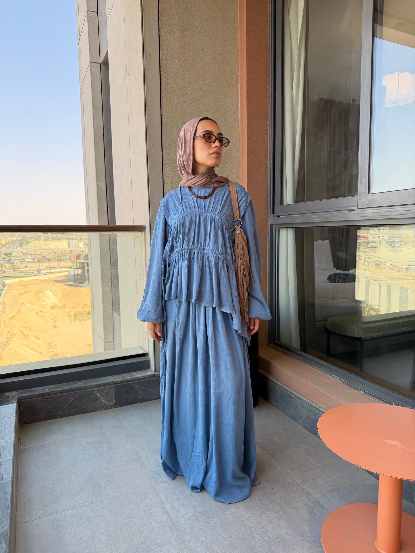 The Drape Flow Set In Parisian Blue