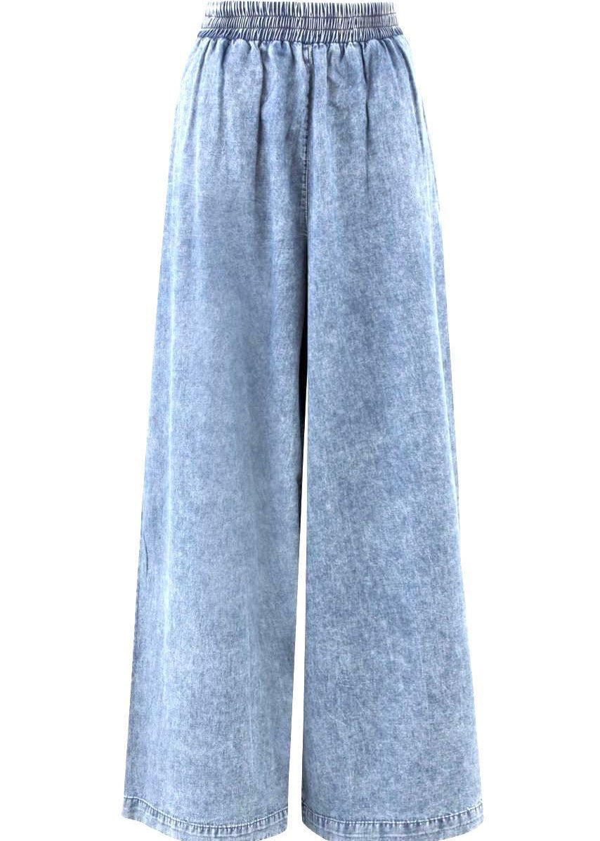 Wide Leg Light Denim Pants