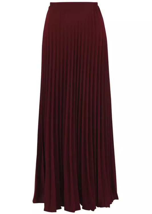 Pleated Skirt In Burgundy