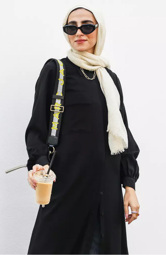 Black Basic Crepe Shirt