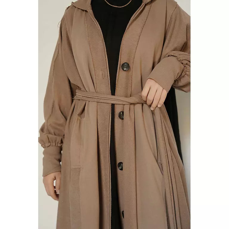 Snuggle Cardigan in Taupe Brown