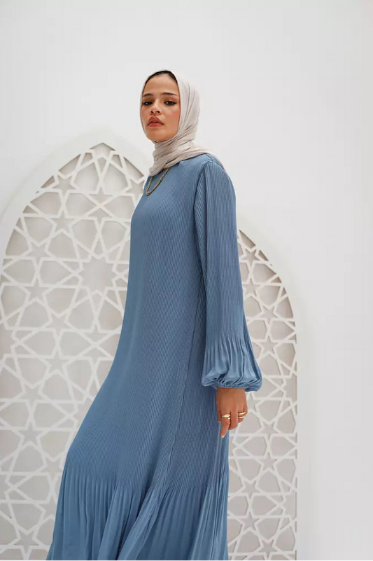 Sky Blue Dreamy Swirl Dress