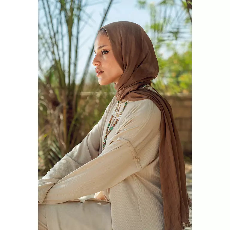 Ribbed Cotton Set in Beige