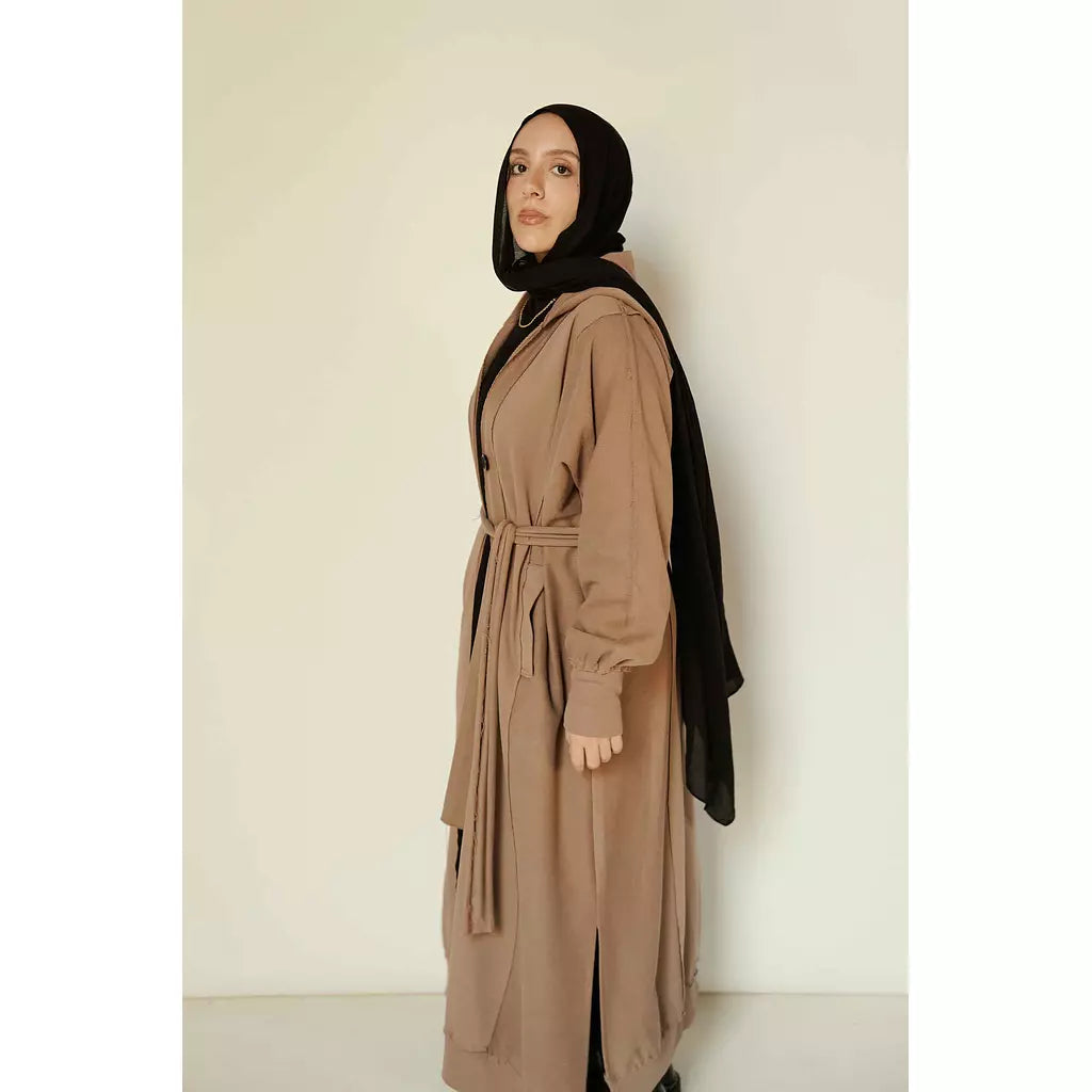Snuggle Cardigan in Taupe Brown