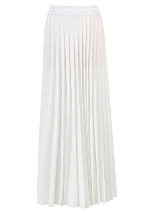 Basic Pleated White Skirt