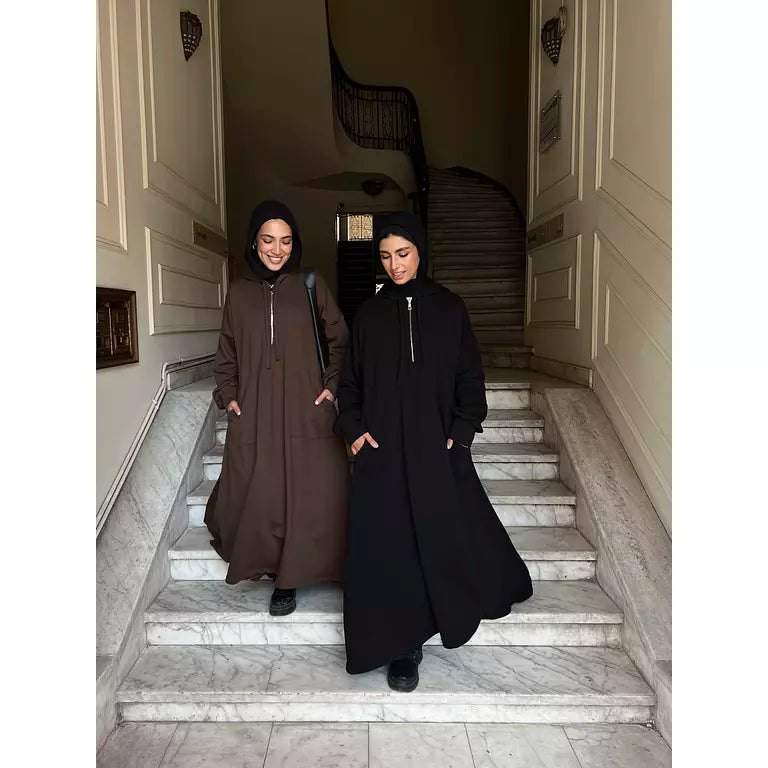 Milton Hoodie Dress In Black