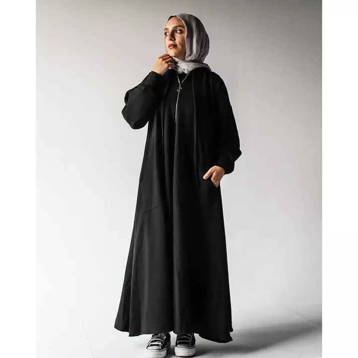 Milton Hoodie Dress In Black