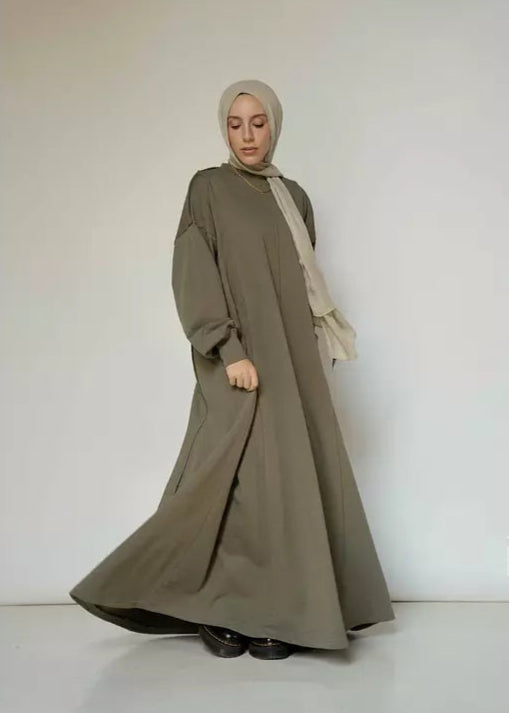 Seamline Dress in Olive