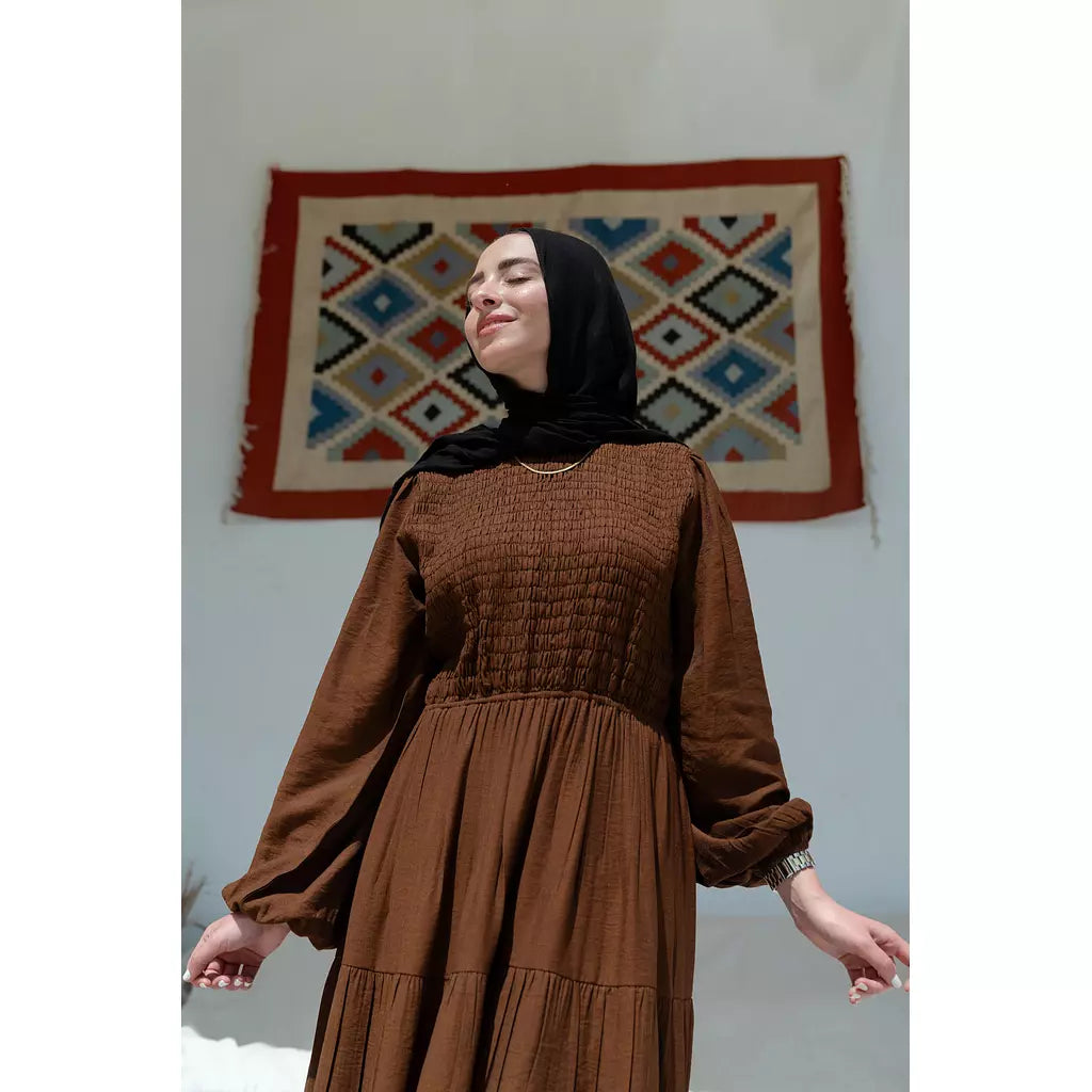 Weekend Wanderer Dress In Brown
