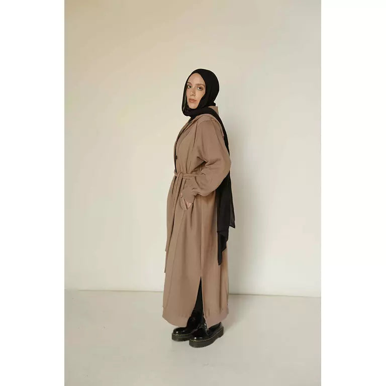Snuggle Cardigan in Taupe Brown