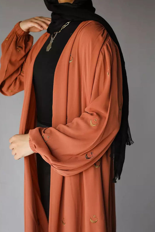 Orange Crescents Cardigan