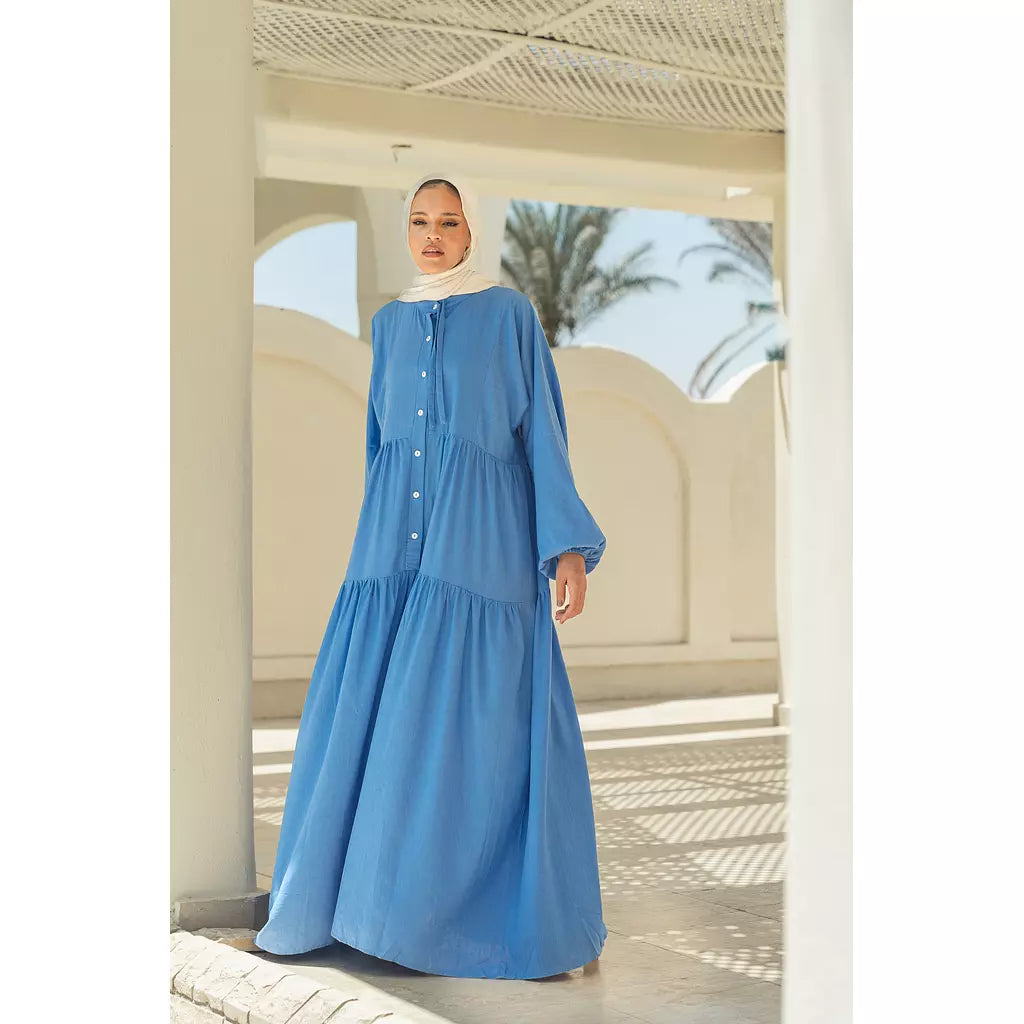 Seaside Dress in Ocean Blue