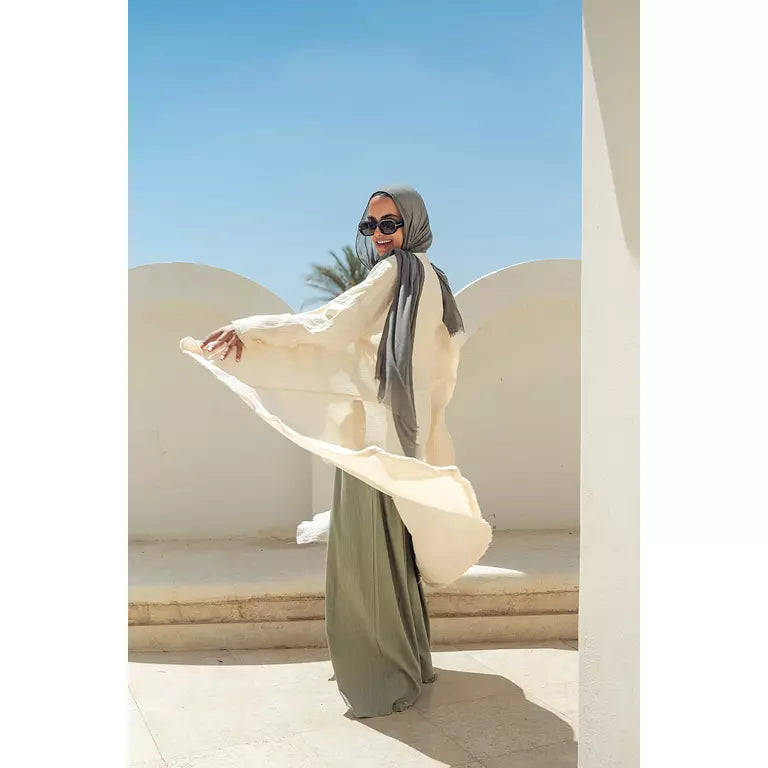 Waterfall Cardigan in Sand Beige