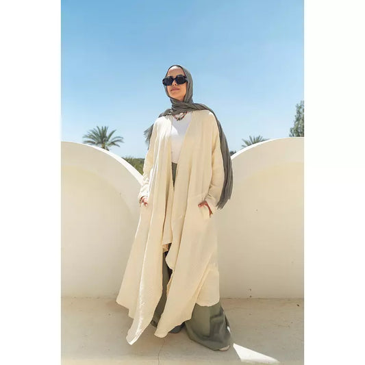 Waterfall Cardigan in Sand Beige